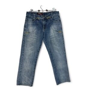 Byzance‎ Classic Fit Blue Jeans Mens 32 (33x28) Straight Leg Cotton Casual Denim
